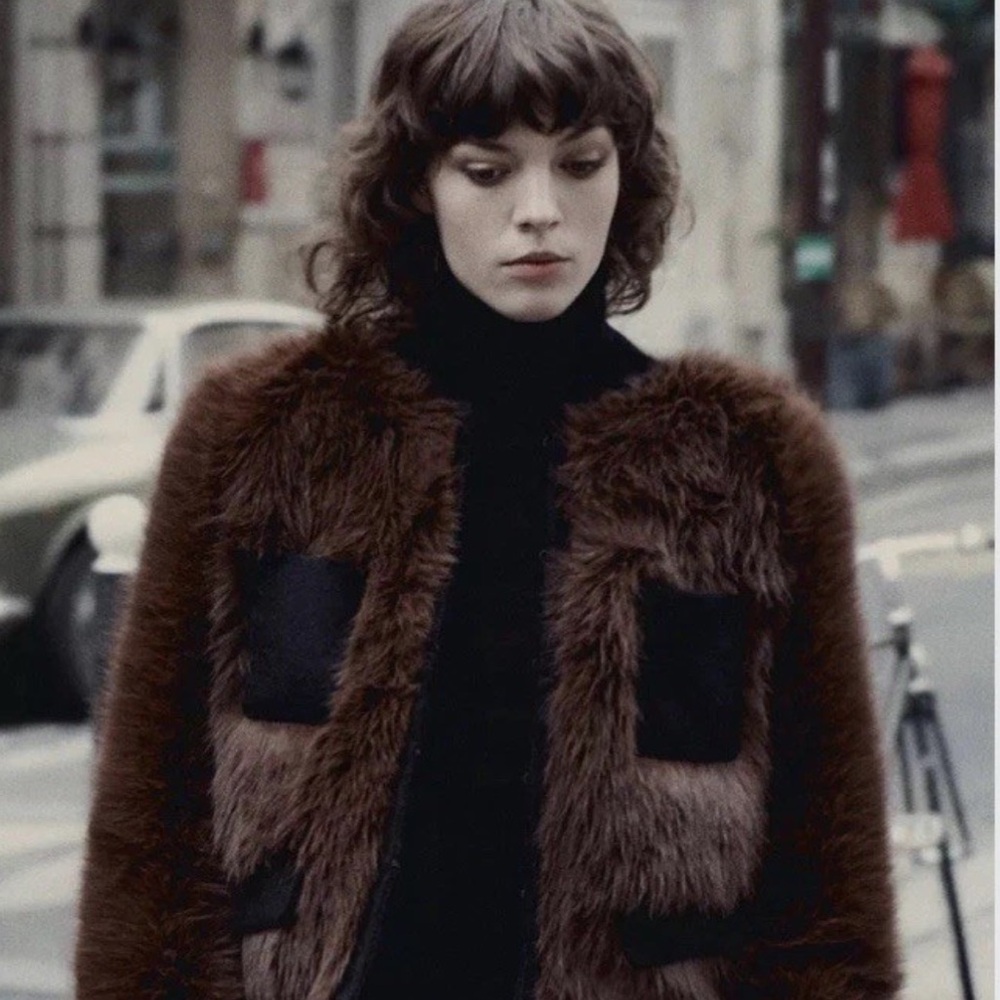 Brown Faux Fur Jacket